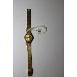 Ladies Omega gold plated metal cased automatic wristwatch with calendar function, movement No.