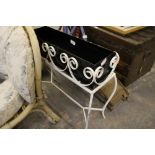 Wrought iron (white painted) planter