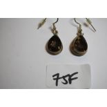 Pair of smoky quartz earrings