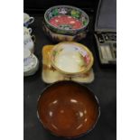 Royal Worcester bowl, Maling bowl and others