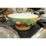 Hand painted 2 handled fruit bowl - Margaret Blake