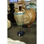 Continental glass goblet