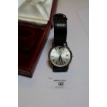 1970's/1980's gents Omega stainless steel wristwatch, with hour batons and calendar function, the