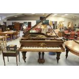 Bechstein Model V rosewood veneered grand piano, number 35281. in need of restoration. Provenance: