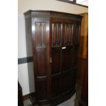 Oak linenfold wardrobe