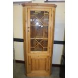 Pine corner cupboard