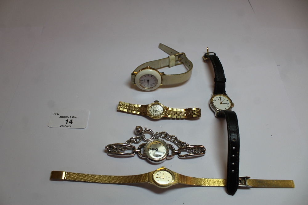 5 ladies quartz wristwatches