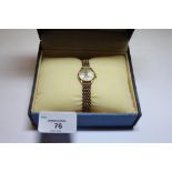 1960's ladies or boys Omega 9ct gold cased wristwatch, with silvered dial, movement not numbered,