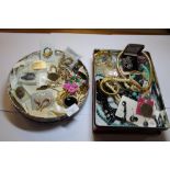 Costume jewellery two boxes
