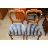 2 Victorian balloon peg back chairs