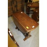 Small oak drop leaf table