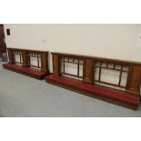 Pair of oak altar rails