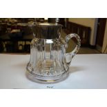 German silver mounted cut glass lemonade jug