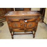 Priory oak style hall cabinet