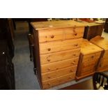 Pine chest of drawers