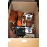 Pathescope ACE projector with films, four cameras, Cine camera, quantity of Cine films and Dolland &