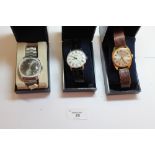 3 gents boxed Sekonda wind up wristwatches