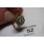 18ct gold diamond cluster ring