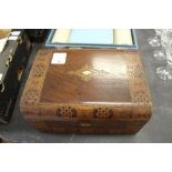 Victorian inlaid mahogany jewellery box