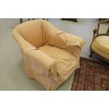 Upholstered tub armchair