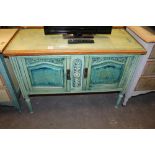 Blue painted sideboard