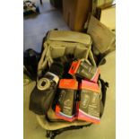 Camera Bag with One Camera and Miscellaneous
