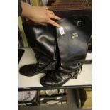 Lewis Leathers biker boots and gloves