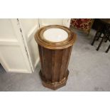 Victorian walnut cylindrical pot cupboard