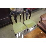 Pair of Edwardian bedroom chairs