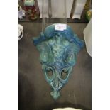 Two wall sconces - dragons head and glass flute