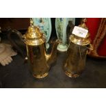Pair of plated coffee/hot water pots