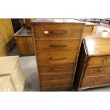 Oak chest of six drawers