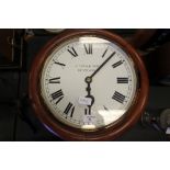 19th Century Oak Dial Clock, dial worded Trench Smith, Huntingdon (dial replaced)