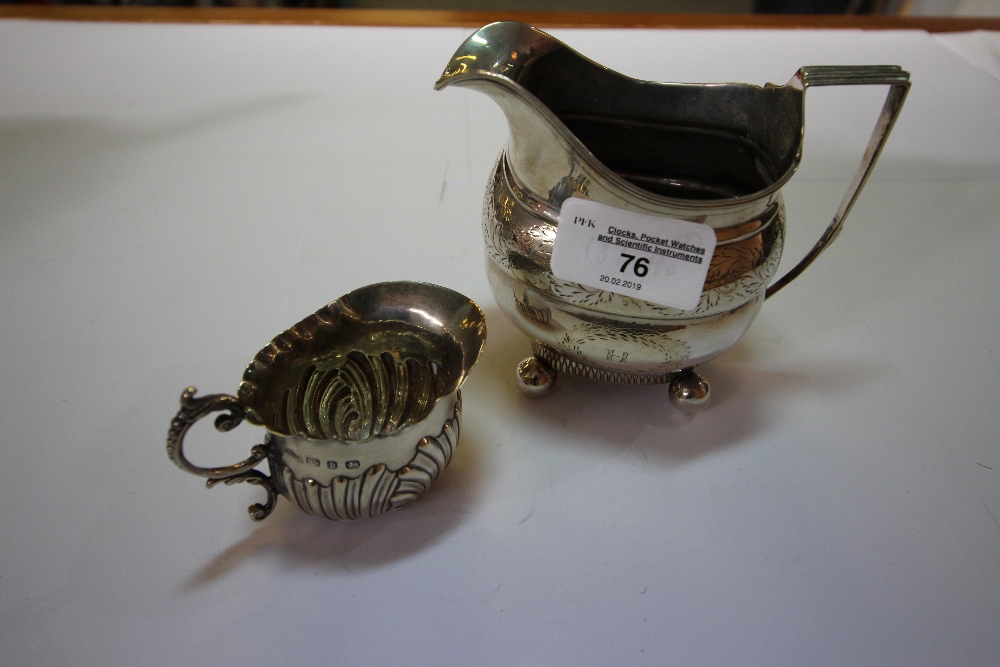 Silver Cream Jug & Silver Milk Jug 169g total