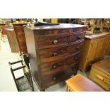 19th Century Regency/Early Victorian Bow Front Chest of Drawers