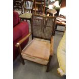 Oak cane backed chair