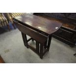 17th century oak drop leaf table