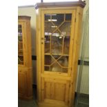 Pine corner cupboard