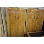 2 walnut Coloured Wardrobes