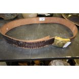 German leather and brass belt