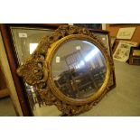 Oval Gilt Framed Mirror