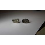 Pair of silver cufflinks