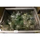 Crate of Old Glass Bottles