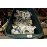 Box containing mainly Blue & White China
