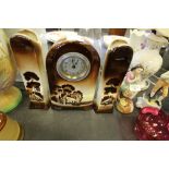 French Art Decco Clock and garniture