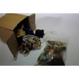 Box of beads and misc. sundries