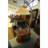 1950's Walnut Display Cabinet/Lamp