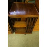 Victorian oak revolving bookcase