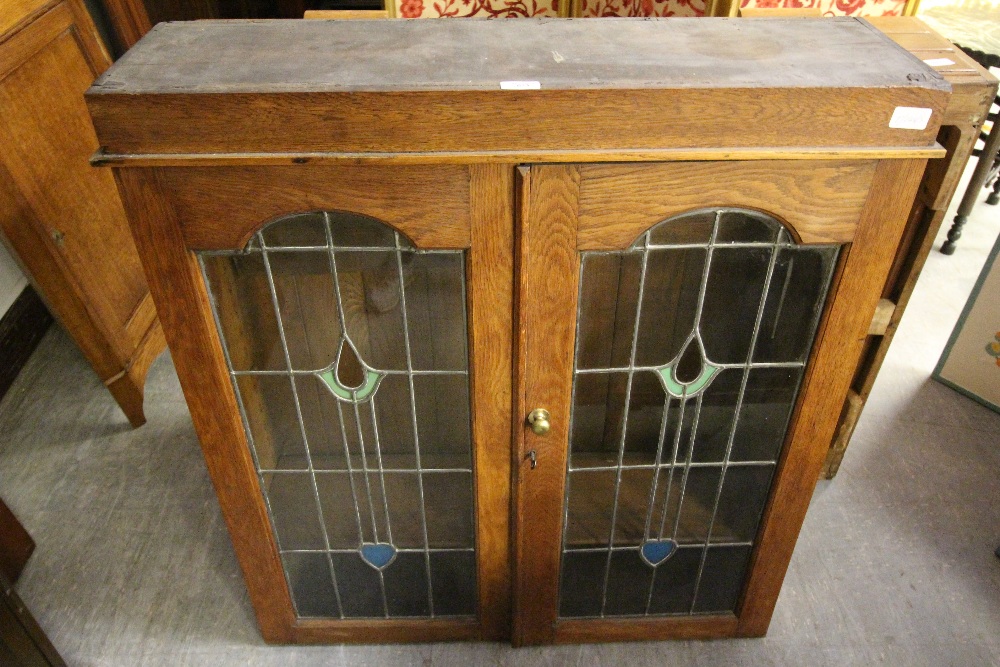Dresser Top with Leaded Glass