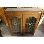 Dresser Top with Leaded Glass